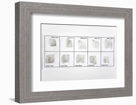 Fingerprint Record Card-Victor De Schwanberg-Framed Photographic Print