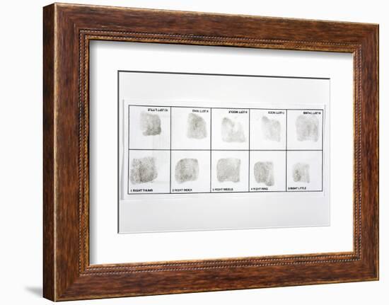 Fingerprint Record Card-Victor De Schwanberg-Framed Photographic Print