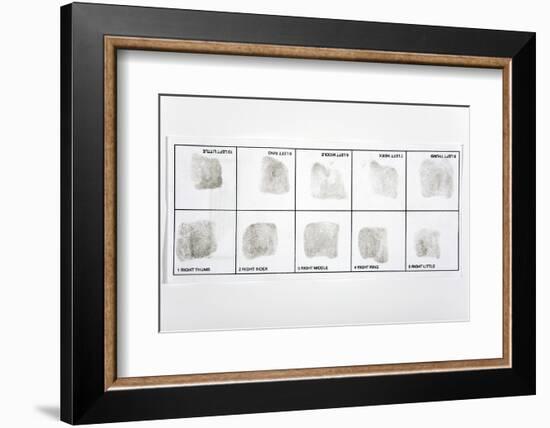 Fingerprint Record Card-Victor De Schwanberg-Framed Photographic Print