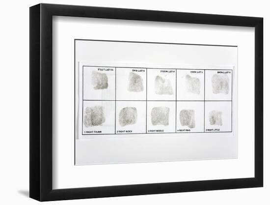 Fingerprint Record Card-Victor De Schwanberg-Framed Photographic Print