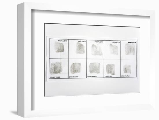 Fingerprint Record Card-Victor De Schwanberg-Framed Photographic Print