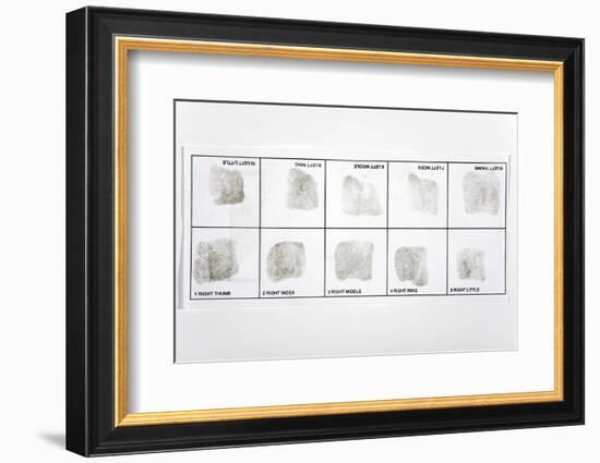 Fingerprint Record Card-Victor De Schwanberg-Framed Photographic Print