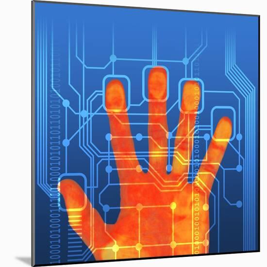 Fingerprint Scanner, Artwork-PASIEKA-Mounted Premium Photographic Print