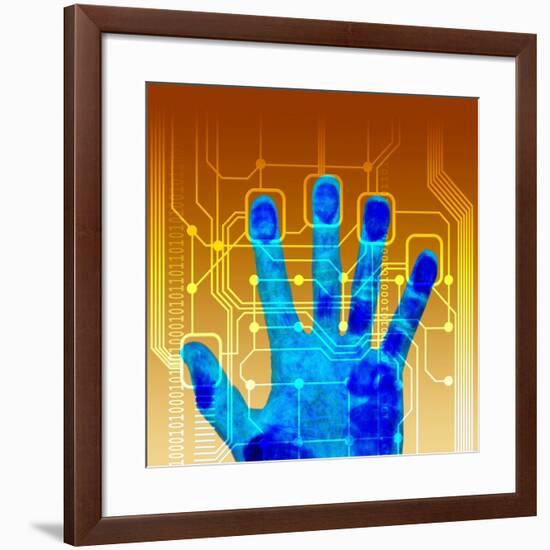 Fingerprint Scanner, Artwork-PASIEKA-Framed Photographic Print