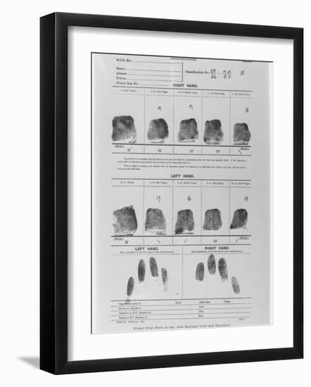 Fingerprint Sheet-null-Framed Photographic Print