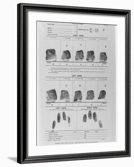 Fingerprint Sheet-null-Framed Photographic Print