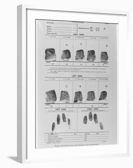 Fingerprint Sheet-null-Framed Photographic Print