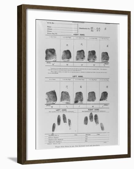 Fingerprint Sheet-null-Framed Photographic Print