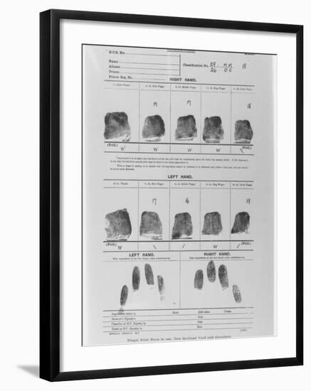 Fingerprint Sheet-null-Framed Photographic Print