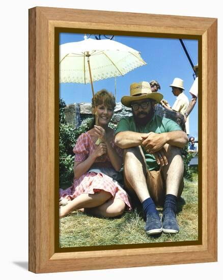 FINIAN'S RAINBOW, 1968 directed by FRANCIS FORD COPPOLA On the set, Petula Clark and Francis Ford C-null-Framed Stretched Canvas