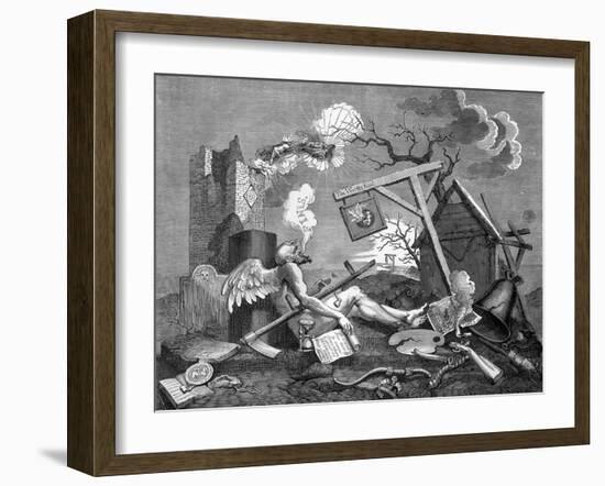 Finis; or, the Tail Piece - The Bathos by William Hogarth-William Hogarth-Framed Giclee Print