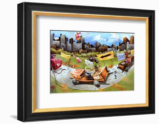 Finish Line-Frank Morrison-Framed Art Print