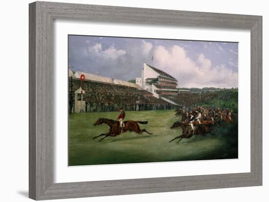 Finish of the Derby in 1865 (Won by Gladiator, Owned by the Count of Legrange)-Henry Thomas Alken-Framed Giclee Print