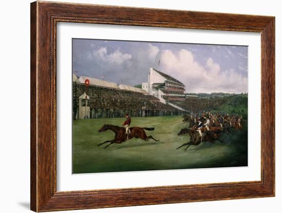 Finish of the Derby in 1865 (Won by Gladiator, Owned by the Count of Legrange)-Henry Thomas Alken-Framed Giclee Print