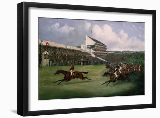 Finish of the Derby in 1865 (Won by Gladiator, Owned by the Count of Legrange)-Henry Thomas Alken-Framed Giclee Print