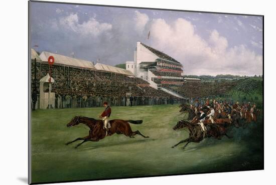 Finish of the Derby in 1865 (Won by Gladiator, Owned by the Count of Legrange)-Henry Thomas Alken-Mounted Giclee Print