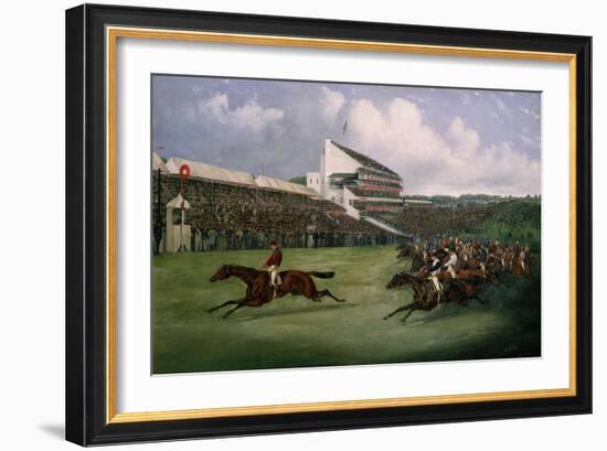 Finish of the Derby in 1865 (Won by Gladiator, Owned by the Count of Legrange)-Henry Thomas Alken-Framed Giclee Print