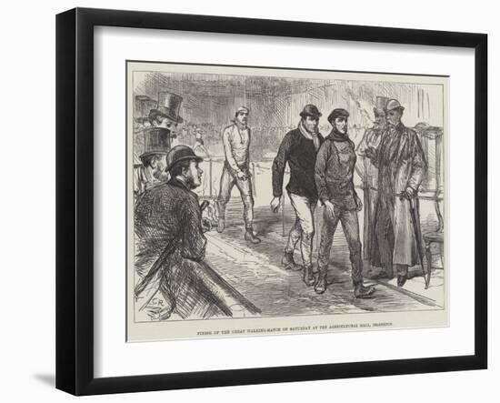 Finish of the Great Walking-Match on Saturday at the Agricultural Hall, Islington-Charles Robinson-Framed Giclee Print