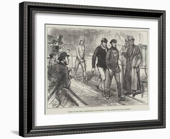 Finish of the Great Walking-Match on Saturday at the Agricultural Hall, Islington-Charles Robinson-Framed Giclee Print