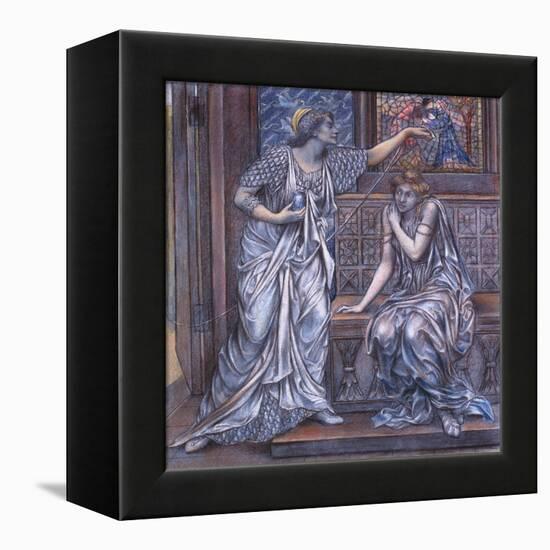 Finished Study for Queen Eleanor and Fair Rosamund, C.1900-5 (Chalk) (See 27988)-Evelyn De Morgan-Framed Premier Image Canvas