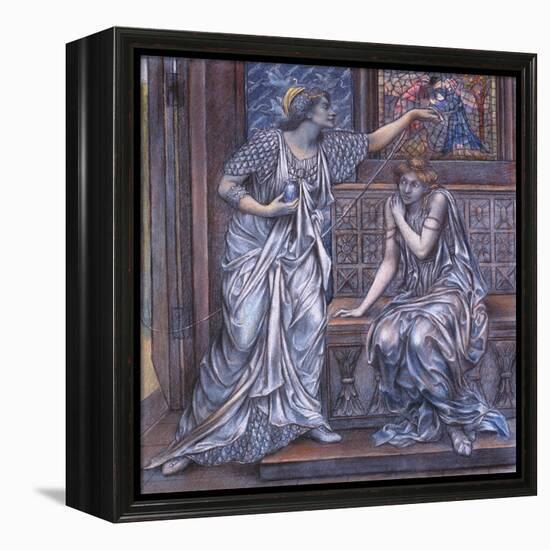 Finished Study for Queen Eleanor and Fair Rosamund, C.1900-5 (Chalk) (See 27988)-Evelyn De Morgan-Framed Premier Image Canvas