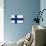 Finland Flag Design with Wood Patterning - Flags of the World Series-Philippe Hugonnard-Art Print displayed on a wall