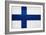 Finland Flag Design with Wood Patterning - Flags of the World Series-Philippe Hugonnard-Framed Art Print