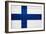 Finland Flag Design with Wood Patterning - Flags of the World Series-Philippe Hugonnard-Framed Art Print