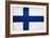 Finland Flag Design with Wood Patterning - Flags of the World Series-Philippe Hugonnard-Framed Art Print