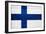 Finland Flag Design with Wood Patterning - Flags of the World Series-Philippe Hugonnard-Framed Art Print