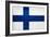 Finland Flag Design with Wood Patterning - Flags of the World Series-Philippe Hugonnard-Framed Art Print