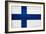 Finland Flag Design with Wood Patterning - Flags of the World Series-Philippe Hugonnard-Framed Art Print