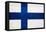 Finland Flag Design with Wood Patterning - Flags of the World Series-Philippe Hugonnard-Framed Stretched Canvas