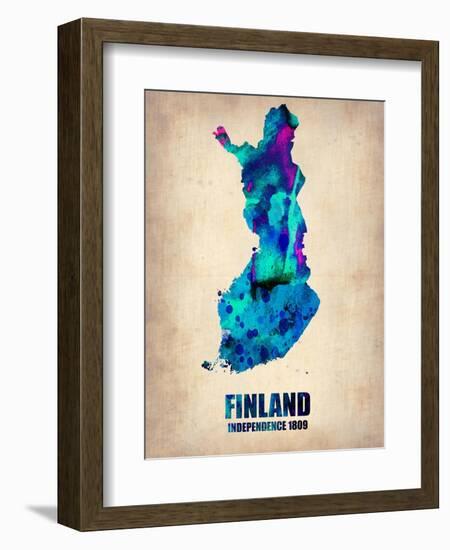 Finland Watercolor Poster-NaxArt-Framed Art Print