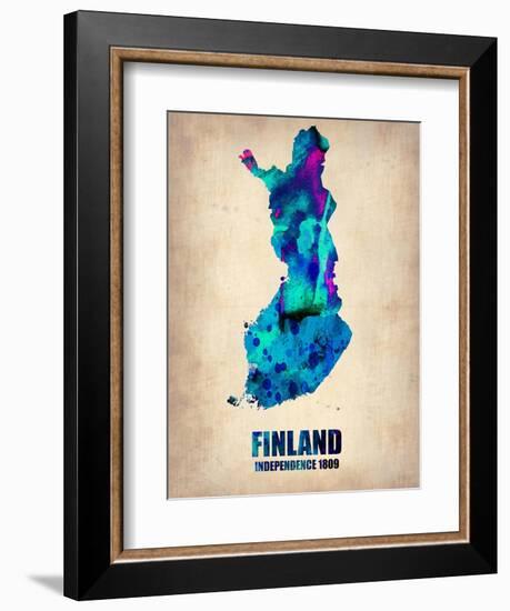 Finland Watercolor Poster-NaxArt-Framed Art Print