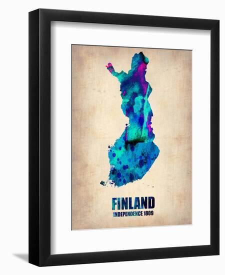 Finland Watercolor Poster-NaxArt-Framed Art Print