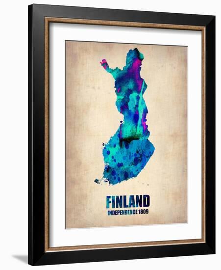 Finland Watercolor Poster-NaxArt-Framed Art Print