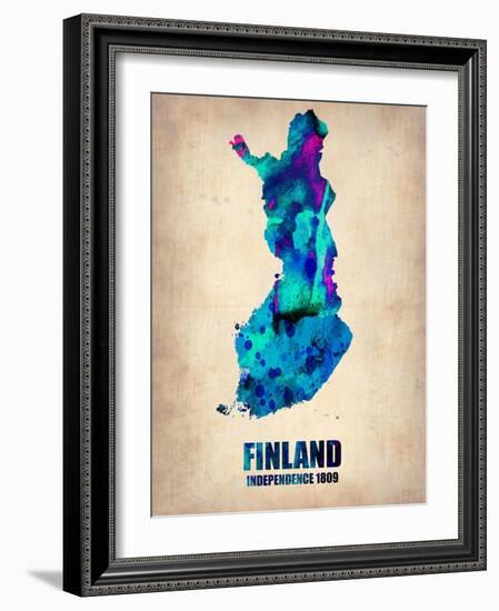 Finland Watercolor Poster-NaxArt-Framed Art Print
