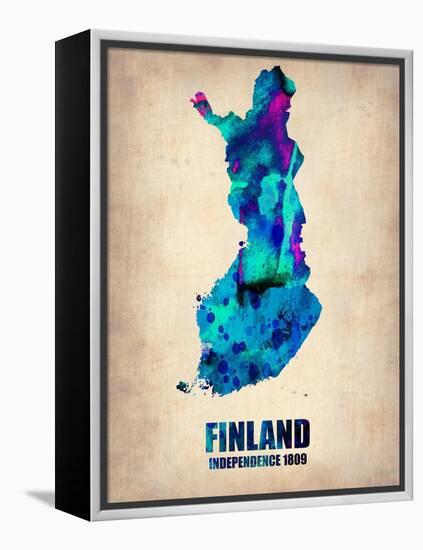 Finland Watercolor Poster-NaxArt-Framed Stretched Canvas