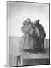 Finnish Lotta Svard Girls Watching for Russian Planes During an Air Raid Alert-Carl Mydans-Mounted Photographic Print