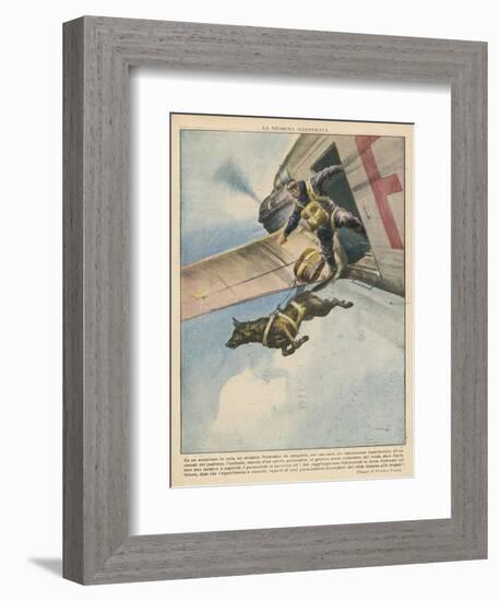 Finnish Parachutist Jumps with His Dog-Vittorio Pisani-Framed Photographic Print