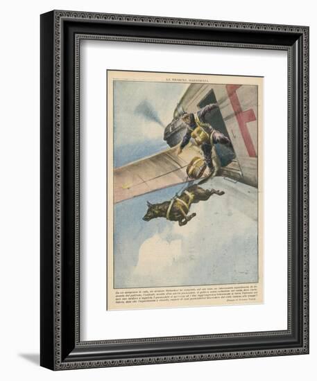 Finnish Parachutist Jumps with His Dog-Vittorio Pisani-Framed Photographic Print