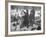 Finnish Soldiers Looking at a Patriotic Poster Left Behind by Defeated Russian Troops-Carl Mydans-Framed Premium Photographic Print