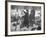 Finnish Soldiers Looking at a Patriotic Poster Left Behind by Defeated Russian Troops-Carl Mydans-Framed Premium Photographic Print