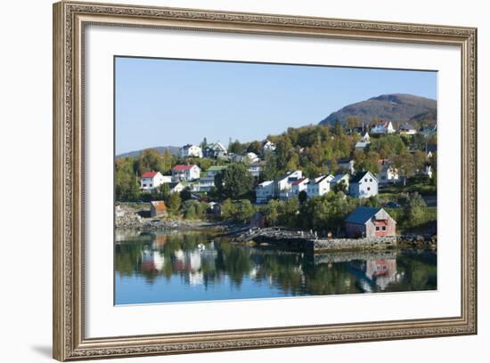 Finnsnes Norway Cruise Hurtigruten Town with Colorful Homes-Bill Bachmann-Framed Photographic Print