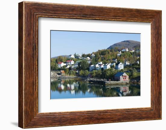 Finnsnes Norway Cruise Hurtigruten Town with Colorful Homes-Bill Bachmann-Framed Photographic Print