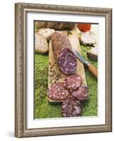 Finocchiona, Tuscan Salami with Wild Fennel Seeds, Florence, Tuscany, Italy, Italian Gastronomy-Nico Tondini-Framed Photographic Print