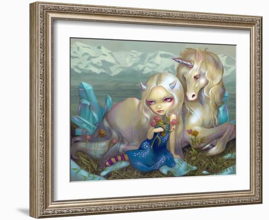 Fiona and the Unicorn-Jasmine Becket-Griffith-Framed Art Print