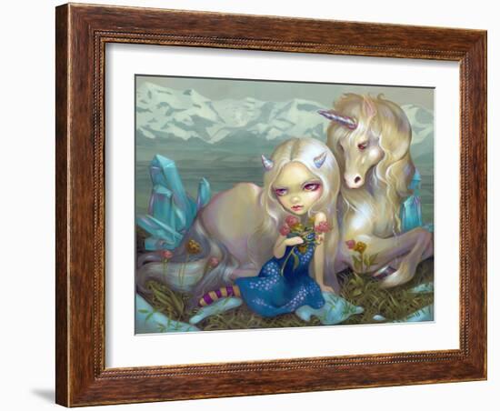 Fiona and the Unicorn-Jasmine Becket-Griffith-Framed Art Print