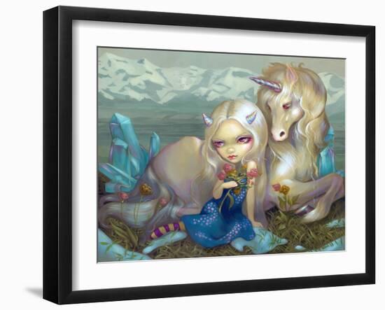 Fiona and the Unicorn-Jasmine Becket-Griffith-Framed Art Print